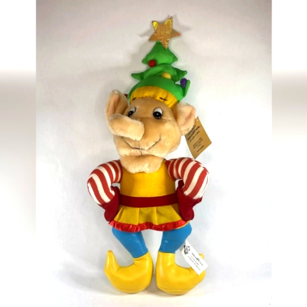 Vintage Peek A Boo Toys Stuffed Elf Plush Stuffed Animal Unique Long Nose